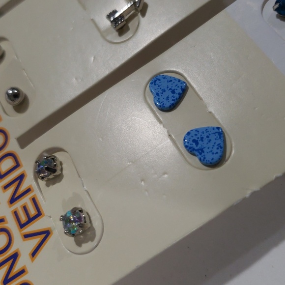 UNCAS International Set of 9 Stud Colorful Earrings - Trendy & Stylish Jewelry - Picture 8 of 11